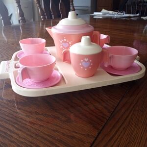 Fisher-Price Pink and Cream Kitchen Tea Accessories